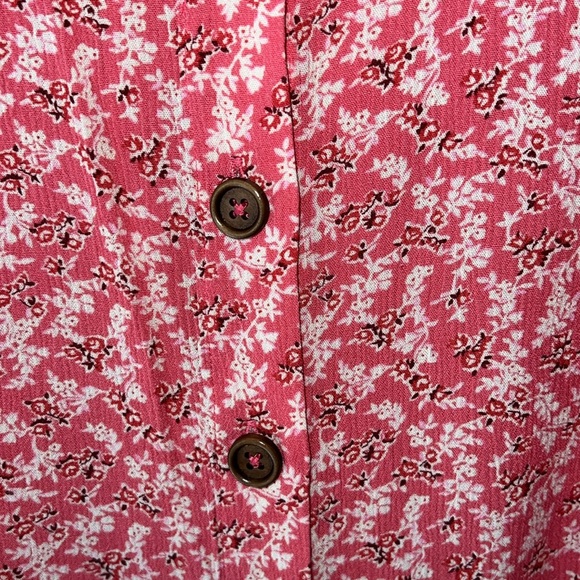 Market & Spruce Size XL Pink Zoa Button Down Top - Picture 3 of 6